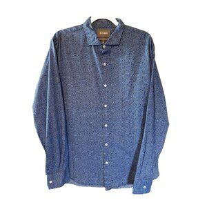Bonobos Mens‎ Casual Long sleeve button down shirt size L Blue print Slim Fit